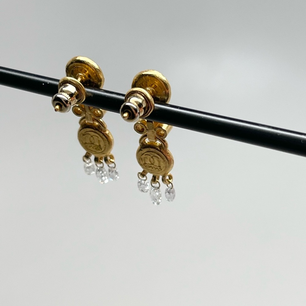 24K Yellow Gold and Diamond Earrings Designed and Hand Made by Gurhan Couture - Picture 3 of 11